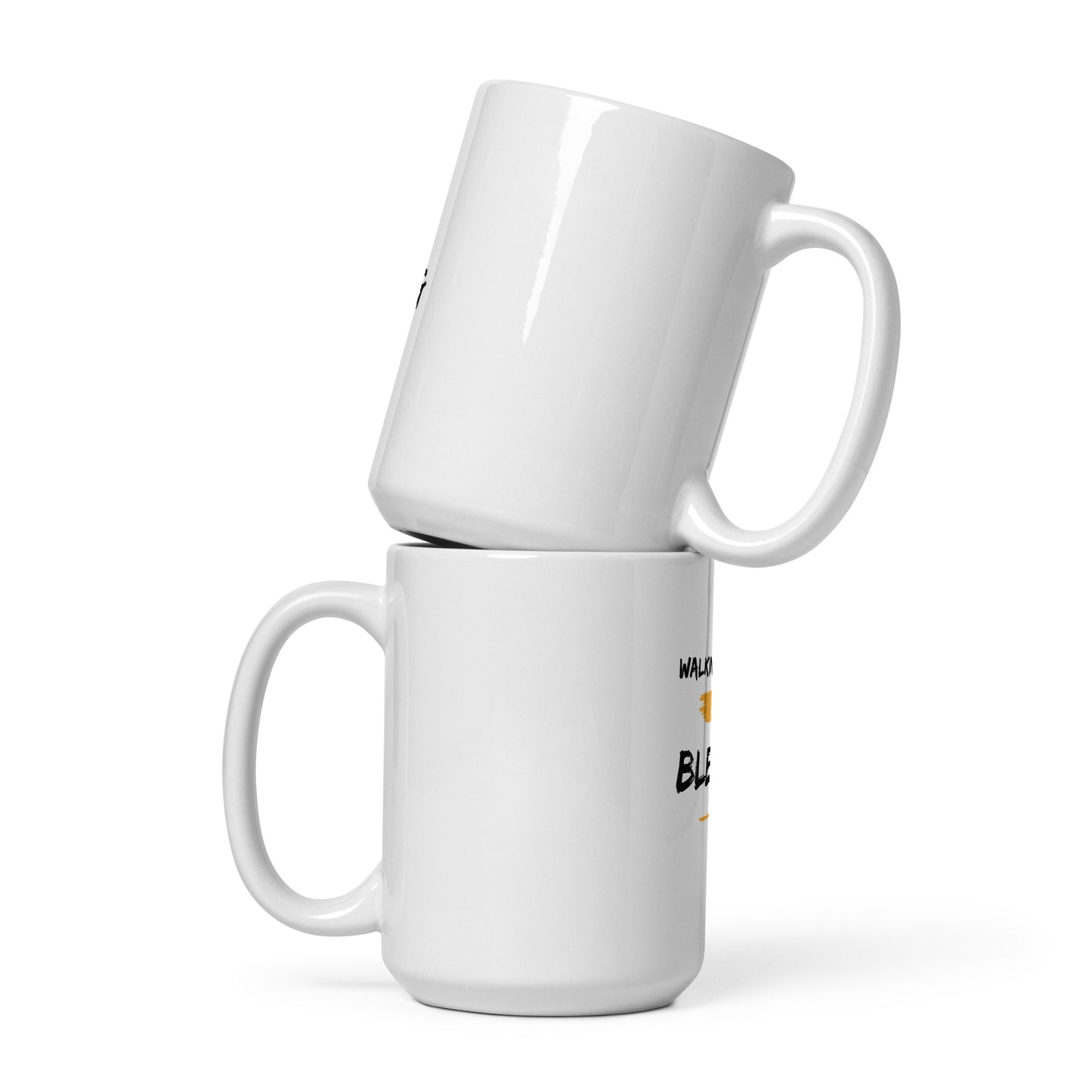 White glossy mug